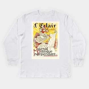 L ECLAIR France Independent Political Journal 1897 Magazine Front Cover Advertisement Kids Long Sleeve T-Shirt